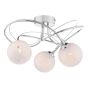 Onawa 3 Light Semi Flush Polished Chrome With White Confetti Glass