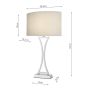 Oporto Table Lamp Polished Chrome With Cream Shade