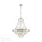 Osborne House 12 Light Chandelier Polished Nickel and Crystal