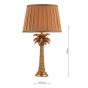 Palm Table Lamp Gold Base Only
