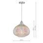 Roisin Pendant Glass & Polished Chrome