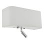 Ronda 3 Light Wall Light Ivory With LED Reading Light