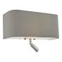 Ronda 3 Light Wall Light Grey With LED Reading Light