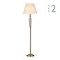 Siam Floor Lamp Antique Brass With Shade (Multipack)