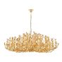 Silvius 12 Light Oval Pendant Gold Leaf