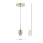 1 Light Satin Brass E27 Suspension With Clear Cable
