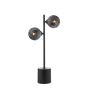 Spiral 2 Light Table Lamp Matt Black With Black Confetti Glass