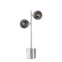 Spiral 2 Light Table Lamp Polished Chrome With Black Confetti Glass