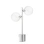 Spiral 2 Light Table Lamp Polished Chrome With Closed Glass