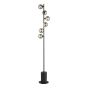 Spiral 6 Light Floor Lamp Matt Black With Smoked Glass