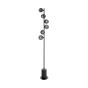Spiral 6 Light Floor Lamp Matt Black With Black Confetti Glass