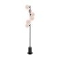 Spiral 6 Light Floor Lamp Matt Black With Opal Glass