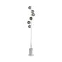 Spiral 6 Light Floor Lamp Polished Chrome With Black Confetti Glass