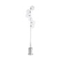 Spiral 6 Light Floor Lamp Polished Chrome With Closed Glass