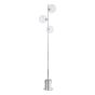 Spiral 3 Light Floor Lamp Polished Chrome With Closed Glass