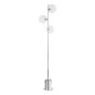 Spiral 3 Light Floor Lamp Polished Chrome With Closed Glass