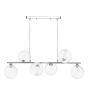 Spiral 6 Light Bar Pendant Polished Chrome With Closed Glass