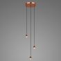 3 Light Cluster Modular Suspension Copper LED