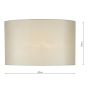 Syracuse White Faux Silk Oval Shade 40cm