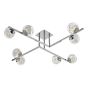 Taghrid 8 Light Semi-Flush Polished Chrome and Glass