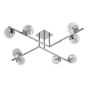 Taghrid 8 Light Semi-Flush Polished Chrome and Glass