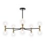 Takara 10 Light Semi-Flush Matt Black and Bronze Fitting Only