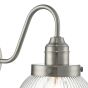 Tamara Wall Light Satin Nickel Ribbed Glass