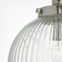 Tamara Wall Light Satin Nickel Ribbed Glass