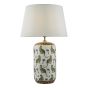 Tigris Ceramic Table Lamp White Leopard Motif Base Only
