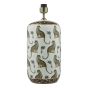 Tigris Ceramic Table Lamp White Leopard Motif Base Only