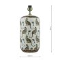 Tigris Ceramic Table Lamp White Leopard Motif Base Only