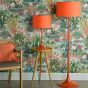 Toledo Table Lamp Satin Orange With Shade