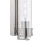 Tommaso Bathroom Wall Light Polished Nickel and Ribbed Glass IP44