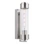 Tommaso Bathroom Wall Light Polished Nickel and Ribbed Glass IP44