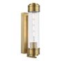 Tommaso Bathroom Wall Light Antique Bronze and Ribbed Glass IP44
