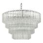 Tuvalu 9 Light Chandelier Glass and Polished Chrome