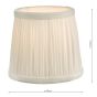 Ulyana Ivory Faux Silk Pleated Shade 14cm
