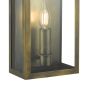 Vapour Coach Lantern Outdoor Wall Light Weathered Brass IP44