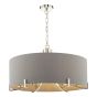 Veyron 6 Light Pendant Polished Nickel With Shade