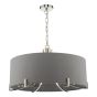 Veyron 6 Light Pendant Polished Nickel With Shade