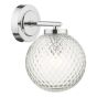 Wayne Bathroom Wall Light Polished Chrome Glass IP44