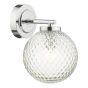 Wayne Bathroom Wall Light Polished Chrome Glass IP44