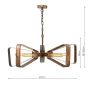Yavanna Industrial 5 Light Pendant Oiled Copper