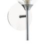 Zeke Wall Light Polished Chrome Glass
