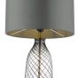 Zeya Grey Faux Silk Drum Shade 37cm
