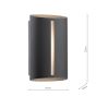 Zuzana Outdoor Wall Light Matt Black IP54