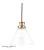 Laura Ashley Isaac Easy Fit Pendant Antique Brass and Glass