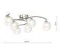 Nakita 6lt Semi Flush Polished Chrome With Clear/Opal Glass