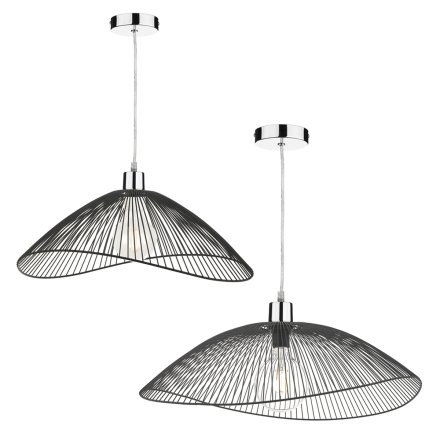 Onza Wire Easy Fit Pendant Shades Black (Twin Pack)