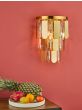 Amira 2 Light Wall Light Polished Gold Crystal 